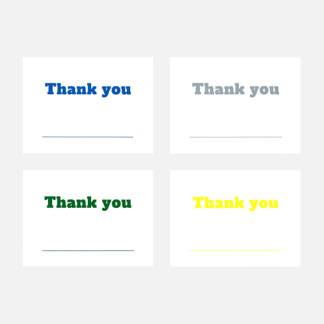 Message Card - Thank You 4Color