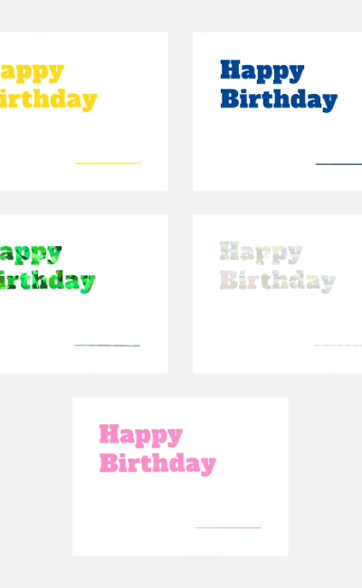 メッセージカード - HBD 5color