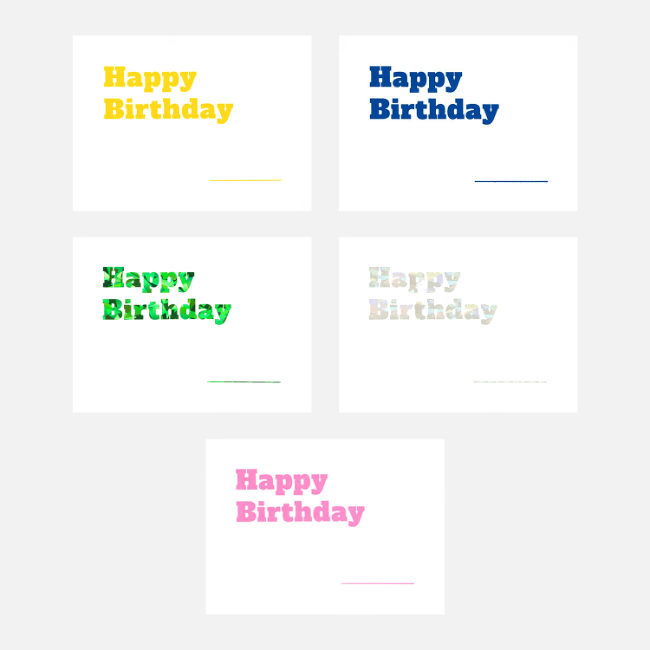 Message Card - HBD 5color