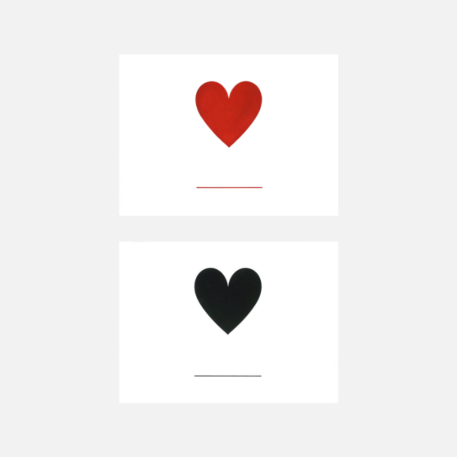 Message Card - Heart 2Color