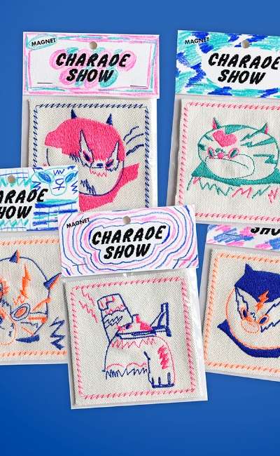 Charade Show 刺繍マグネット Cat hero series