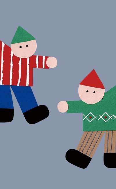 Winter village card Fairy