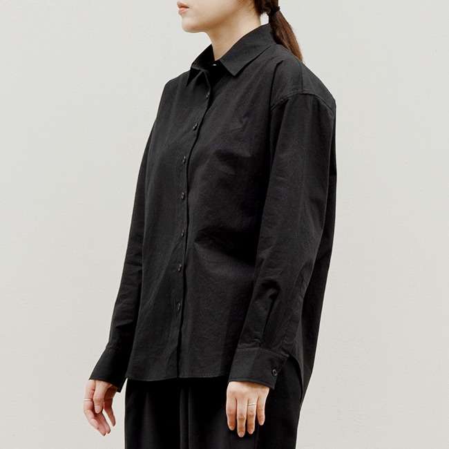 Plain Shirt BASIC WOMAN Black (Planned Product)