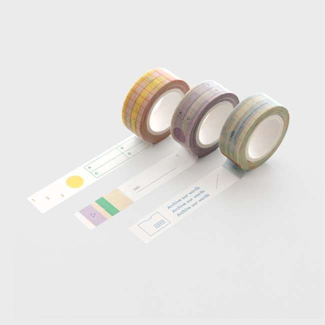 Archiving Grid Masking Tape (Set of 3)