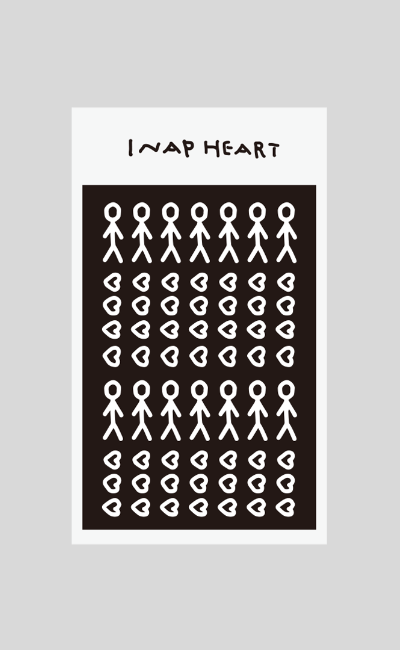INAP HEART STICKER (WHITE)
