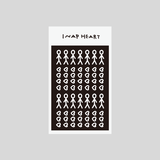 INAP HEART STICKER (WHITE)