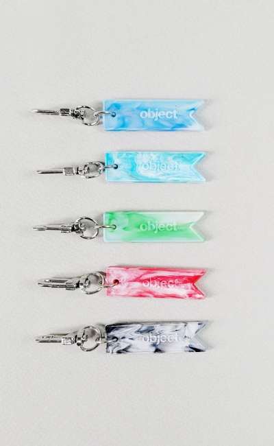 Object Plastic Keyring - Flag