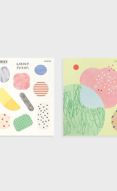 Garden picknic sticker set