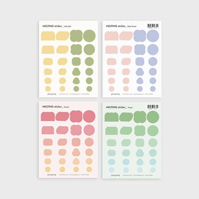 Melting sticker set