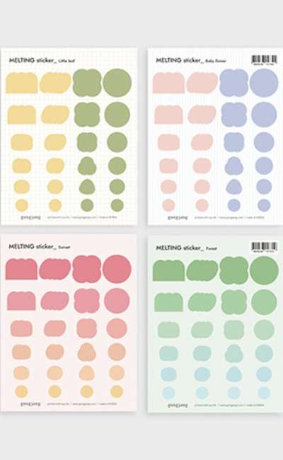 Melting sticker set