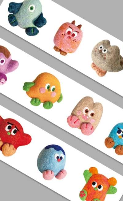 Round Round Monster Friends Masking Tape