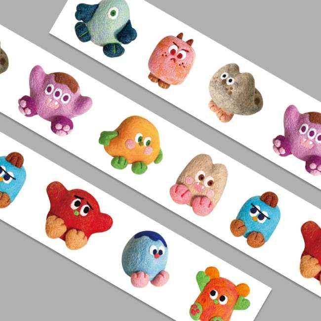 Round Round Monster Friends Masking Tape