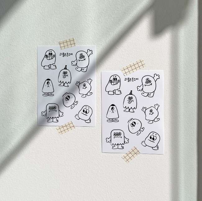 Monster Friends Doodle Sticker