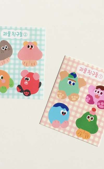Monster Friends Stickers 2 Types