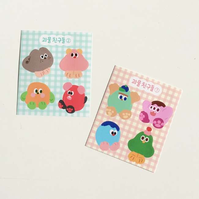 Monster Friends Stickers 2 Types
