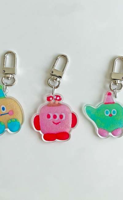 Monster Friend with Hat Acrylic Keyring