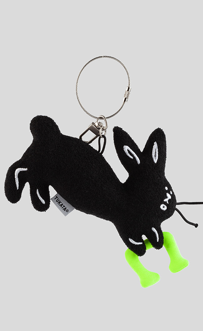 [Ddukkatta] BLACK TOKKI (Small) Fabric Doll Keyring