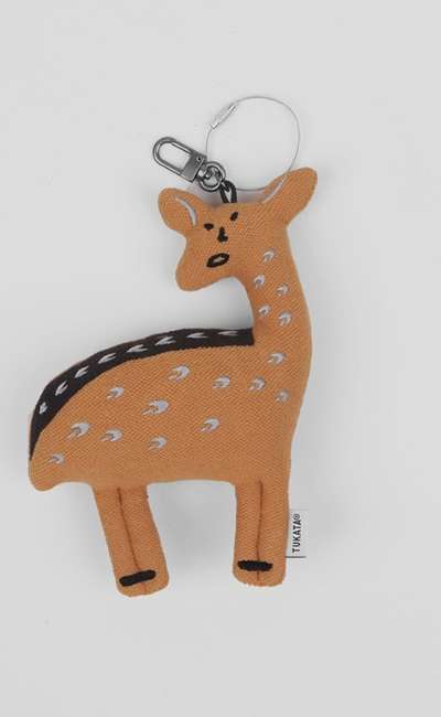 [Dduckattta] Seum (Small) Circular Fabric Doll Keyring