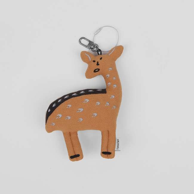 [Dduckattta] Seum (Small) Circular Fabric Doll Keyring