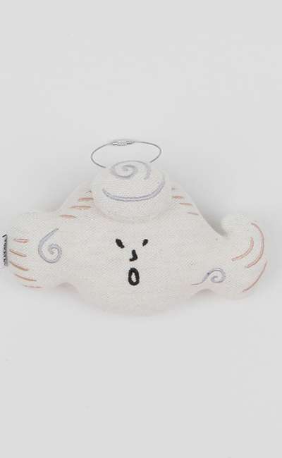 [Ddukkatta] Woon (Small) Circular Fabric Doll Keyring