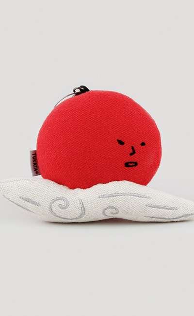 [Ddukkatta] Hae (Small) Circular Knit Fabric-Cotton Keyring