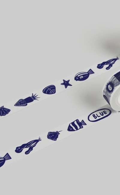 blue masking tape
