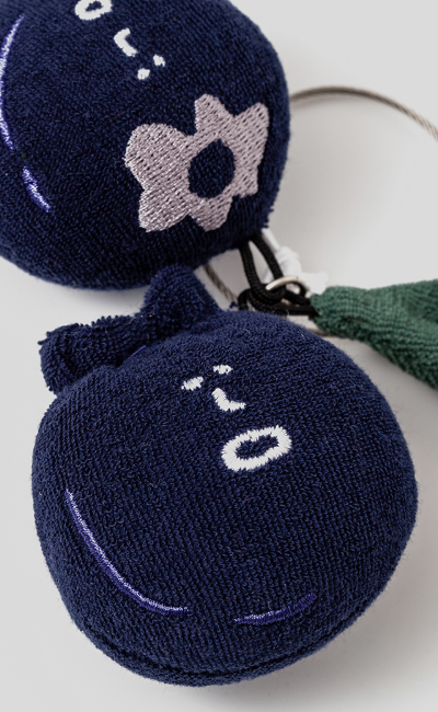 Blueberry (Small) terry-towel doll keyring