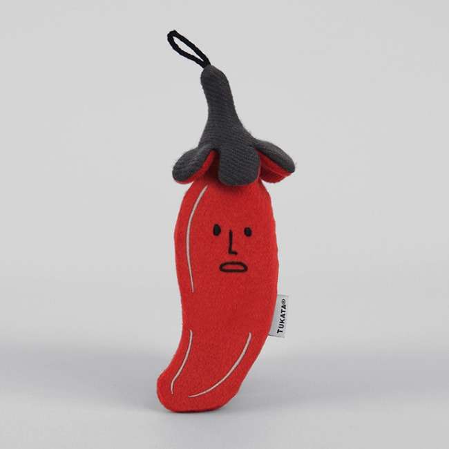 [Tukkata] Prik Red (Small) Premium Fabric Doll Keyring