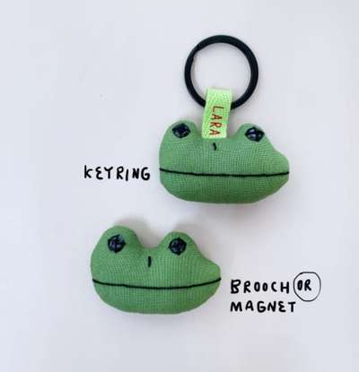 Frog Brooch, Magnet, Keyring