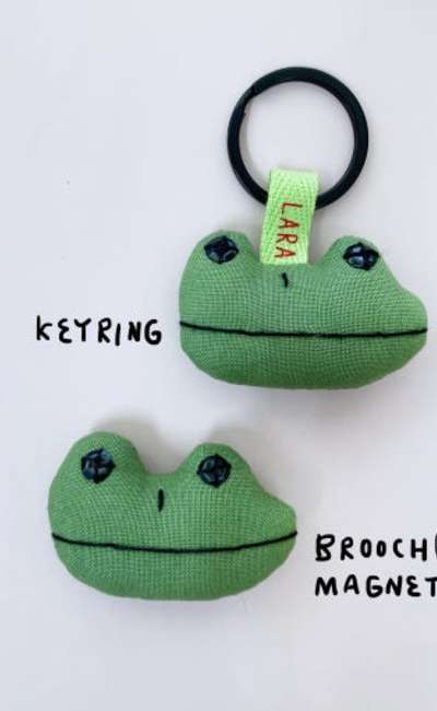 Frog Brooch, Magnet, Keyring