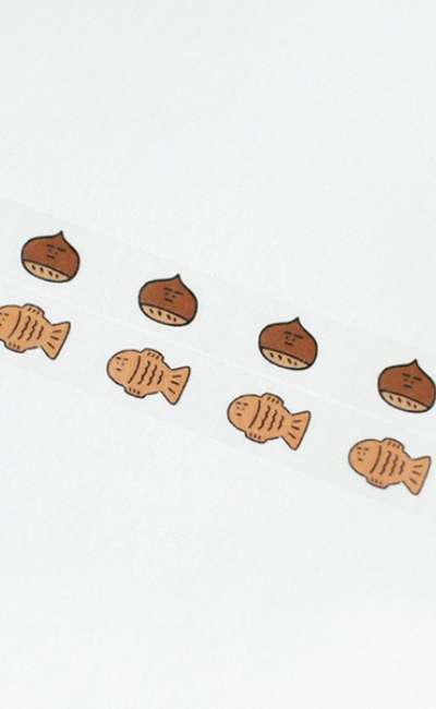 【백반】マスキングテープ SET - 栗どら焼き BB240