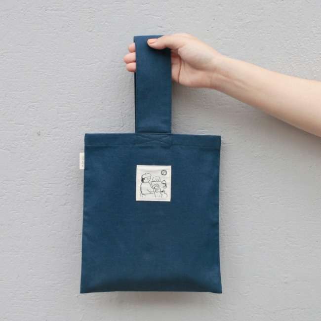 [Azassi] AJ Tote Bag - Book Club (Navy) AJ402