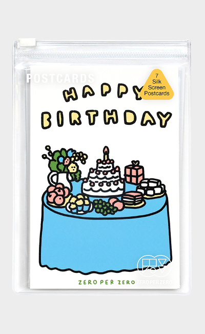 シルクスクリーン絵葉書セット - お誕生日おめでとう