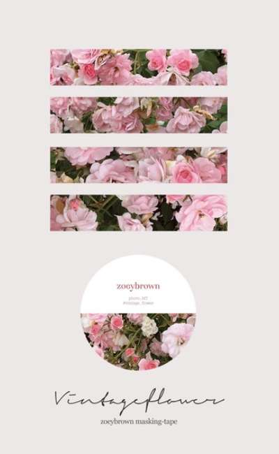 VINTAGE FLOWER マスキングテープ