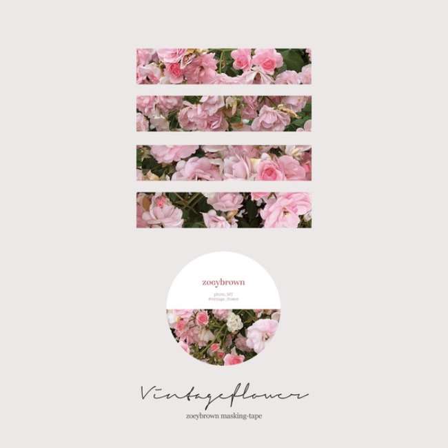 VINTAGE FLOWER masking tape