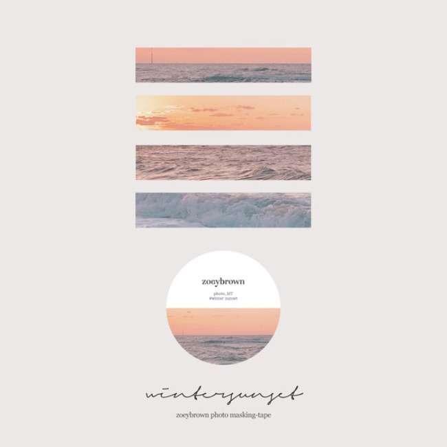 WINTER SUNSET masking tape
