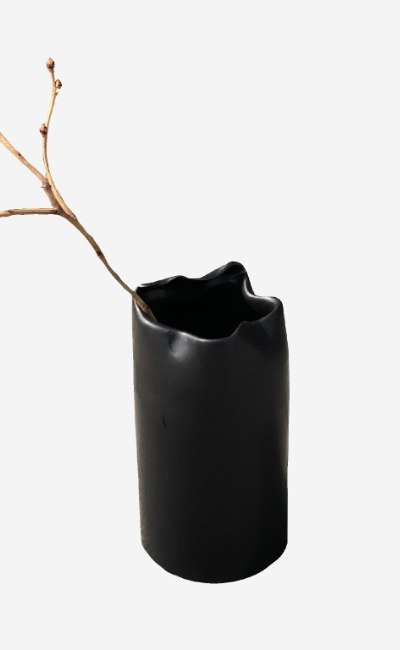 여밈 フラワーベース Black