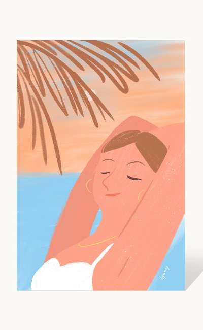 ポストカード 53_CHILL OUT_PALM TREE