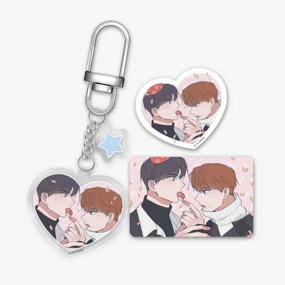 Between Stars and Stars Heart Acrylic Keyring SET Comet & Sun VER