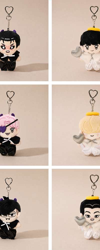 Random Angel & Devil Plush Keyring