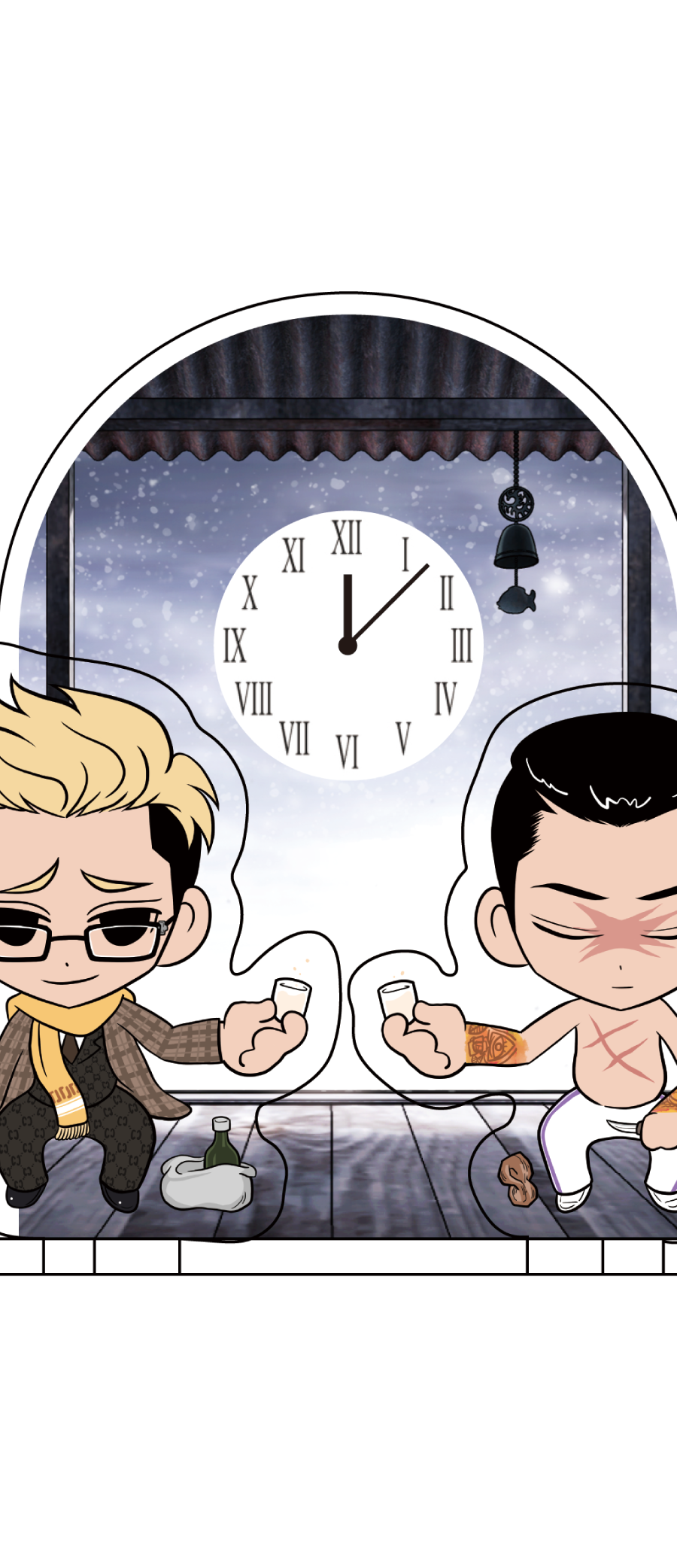 Jong-gun & Jun-gu SD Acrylic Clock