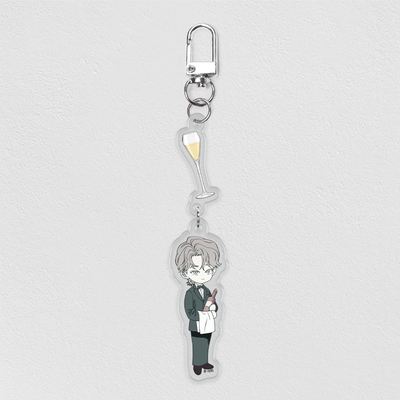 POP THE BEYOND ピザ配達人とゴールドパレス ウォン アクリルキーリング