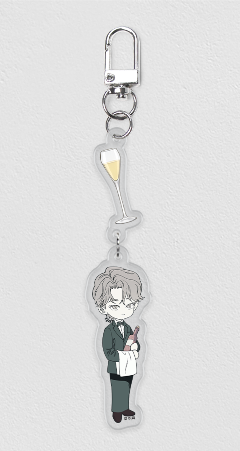 POP THE BEYOND Pizza Delivery Man and Gold Palace Woo Won Acrylic Keyring