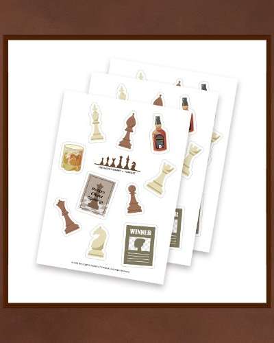 The Queen's Gambit - Half-Cut Sticker Set (3 pieces)
