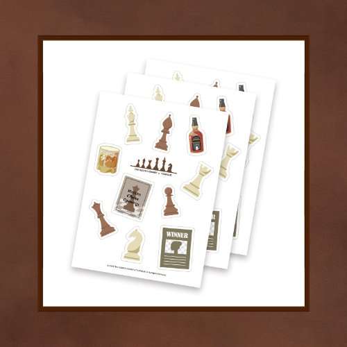 The Queen's Gambit - Half-Cut Sticker Set (3 pieces)