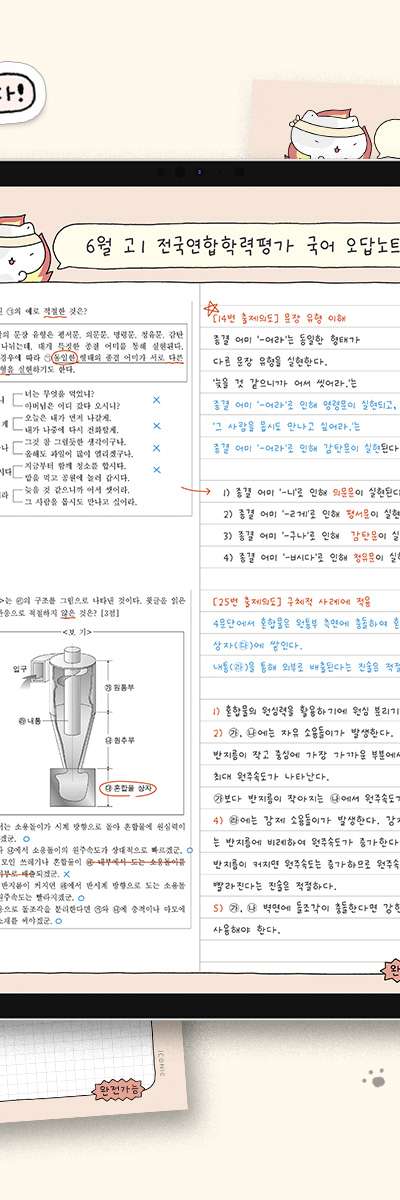 イギョナンダ 縦ノートパッド グッドノート用紙