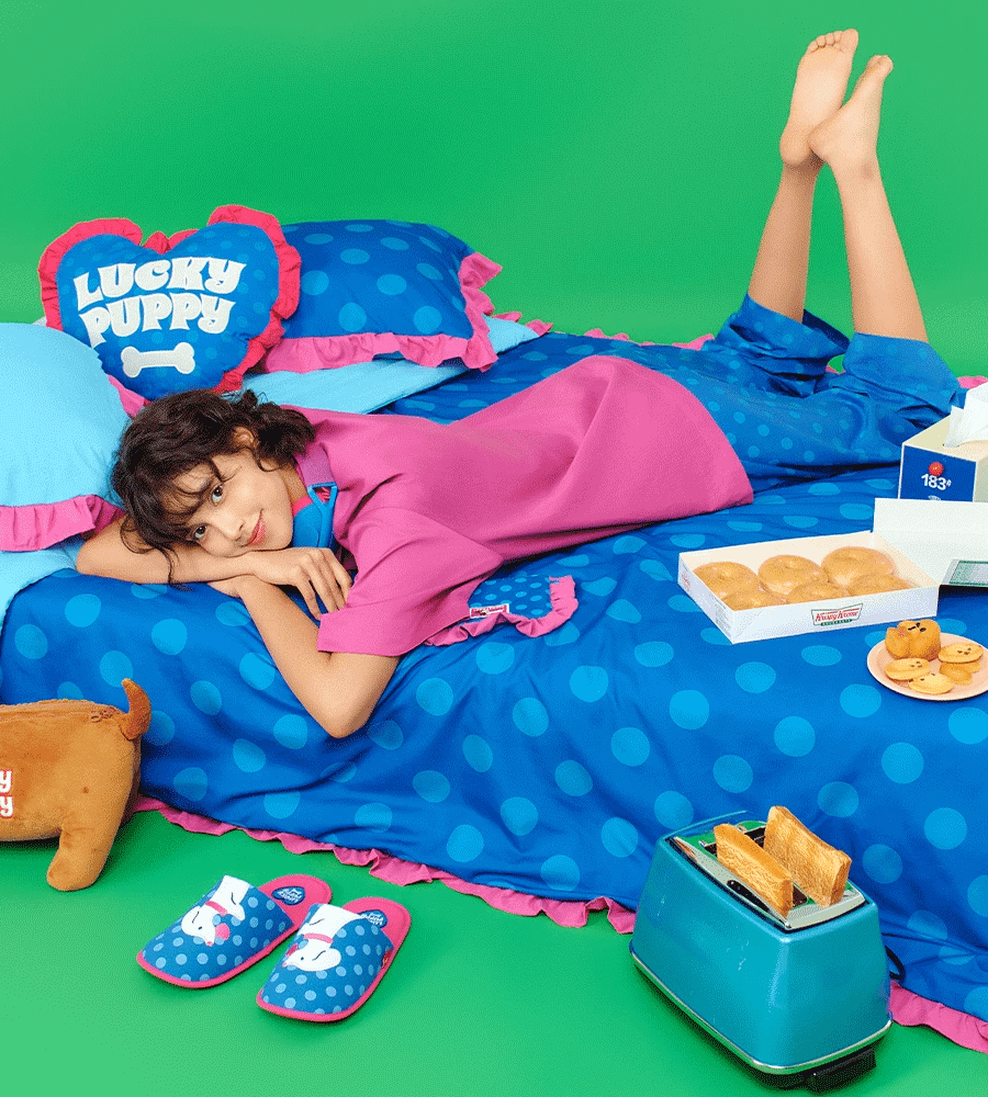 Cool-Touch Bedding & Pillow Cover Set - Lucky Puppy Blue (SS)