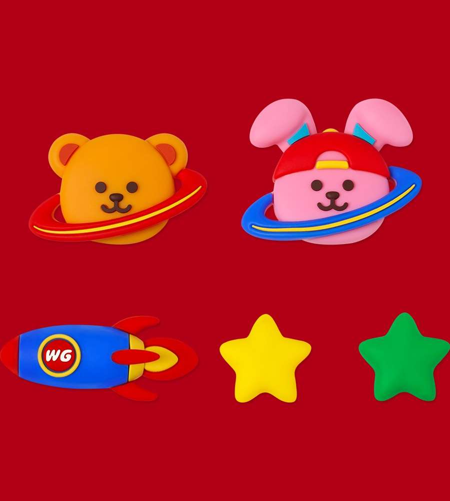 Wiggle Planet Silicone Charm 5-Piece Set