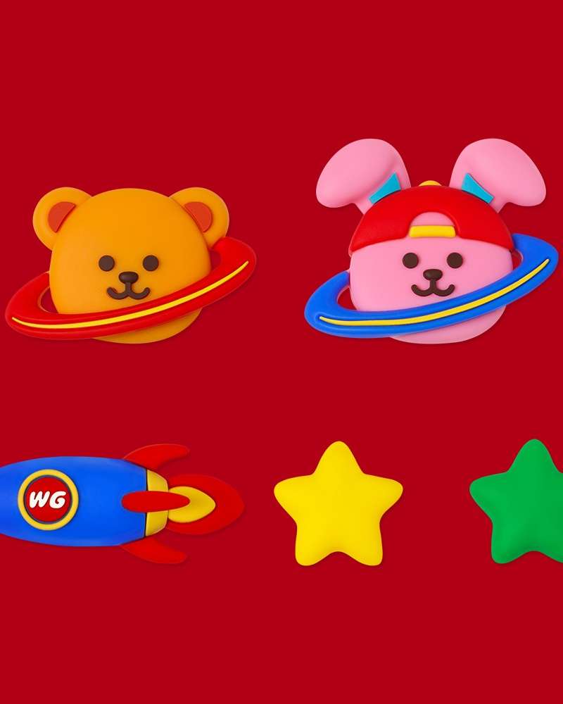 Wiggle Planet Silicone Charm 5-Piece Set