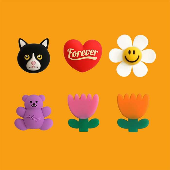 Silicone Charm (S) - 6 Types SET